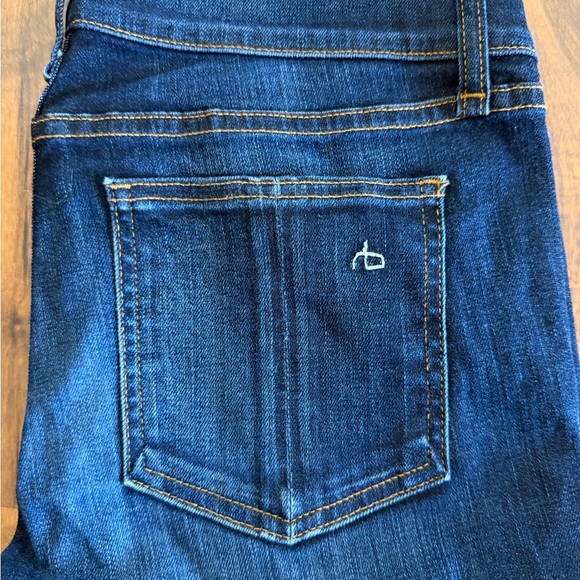 rag & bone Dark Blue Straight Leg Jeans - Picture 2 of 8